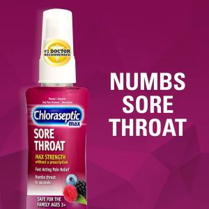 Chloraseptic Sore Throat Max Strength Wild Berries Spray 4 Fl Oz