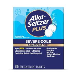 Alka-Seltzer Plus Severe Cold Sparkling Original Powerfast Fizz Effervescent Tablets