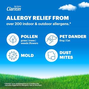 Claritin Allergy Relief 24 Hour Non-Drowsy Loratadine Tablets