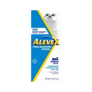 AleveX Menthol Max Strength Pain Relieving Lotion 2.5 Oz
