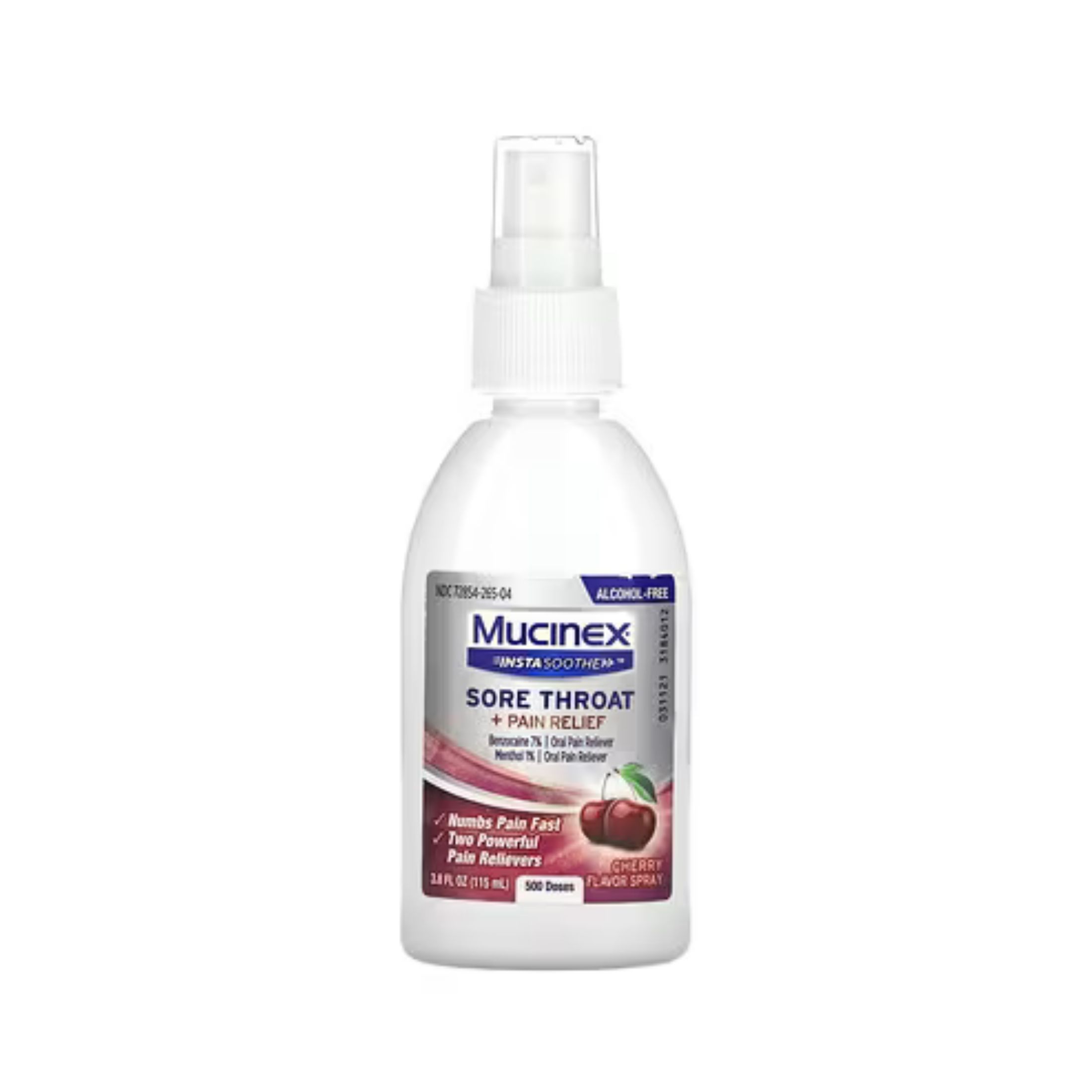 Mucinex Sore Throat + Pain Relief, Cherry Flavor, Spray 3.8 Fl Oz