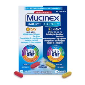 Mucinex Fast Max/Nightshift Day/Night Maximum Strength Cold & Flu