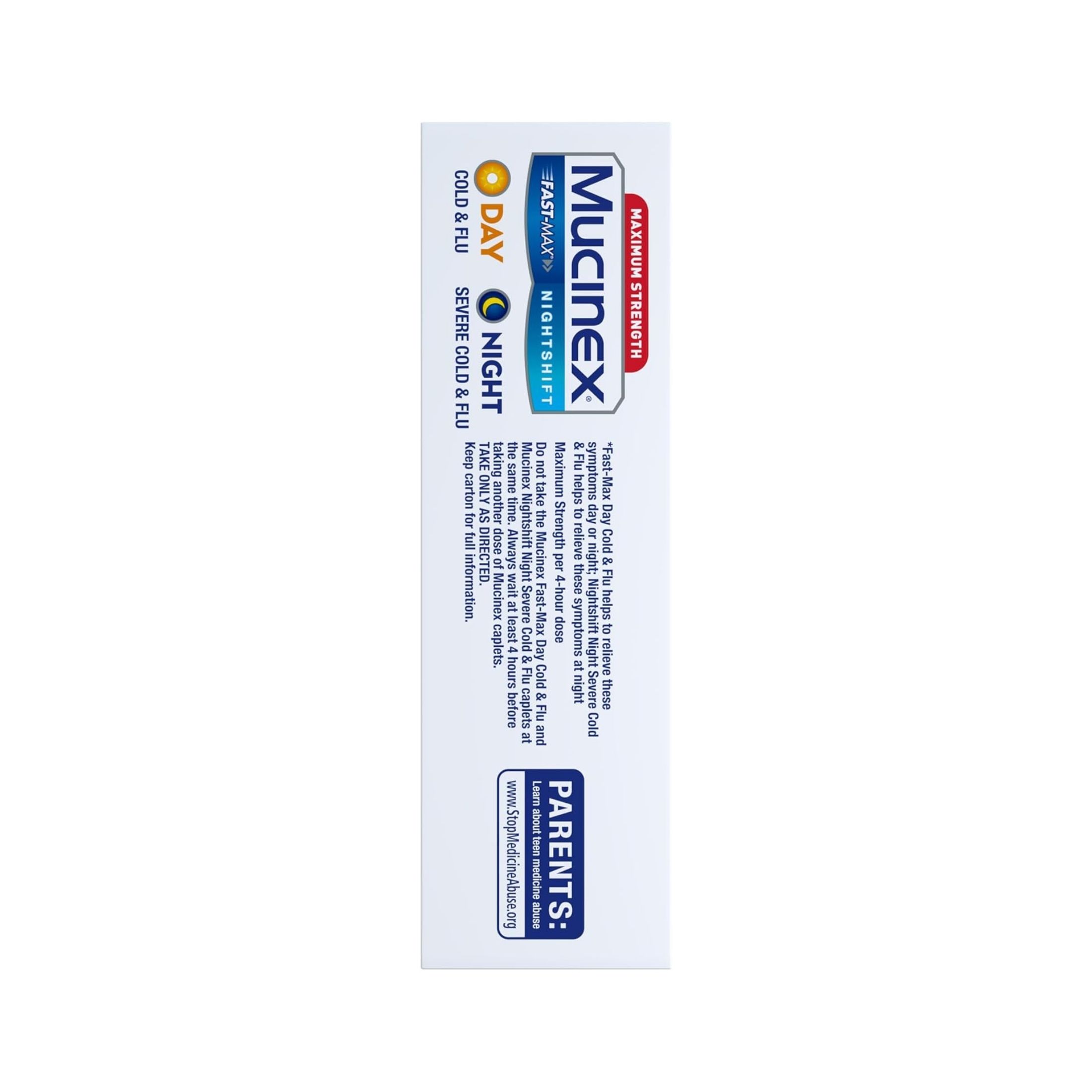 Mucinex Fast Max/Nightshift Day/Night Maximum Strength Cold & Flu