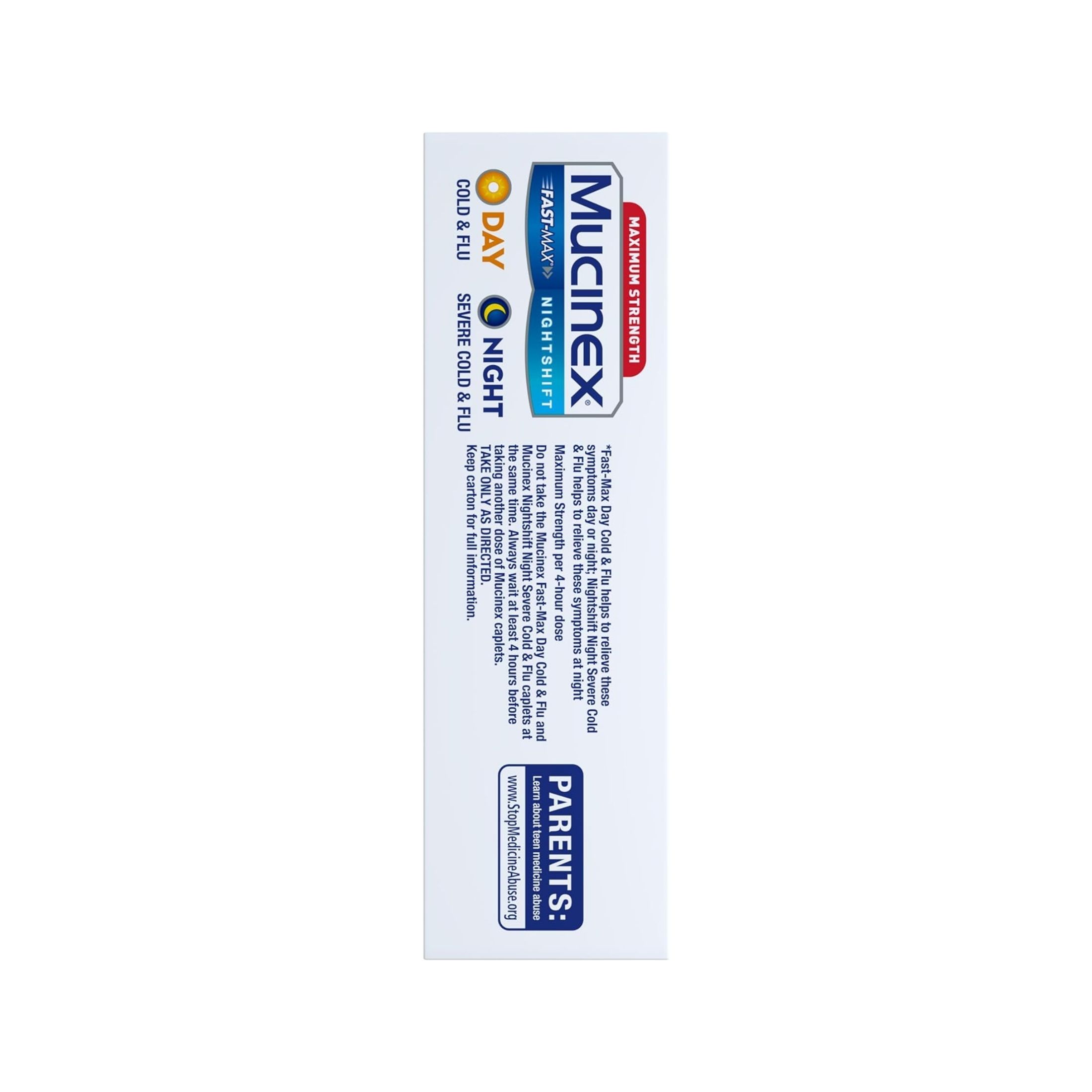 Mucinex Fast Max/Nightshift Day/Night Maximum Strength Cold & Flu