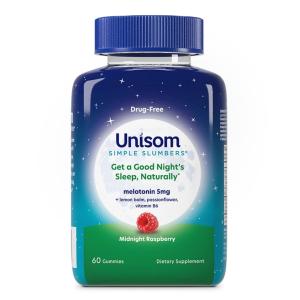 Unisom Simple Slumbers Midnight Raspberry 5 Mg Melatonin Gummies