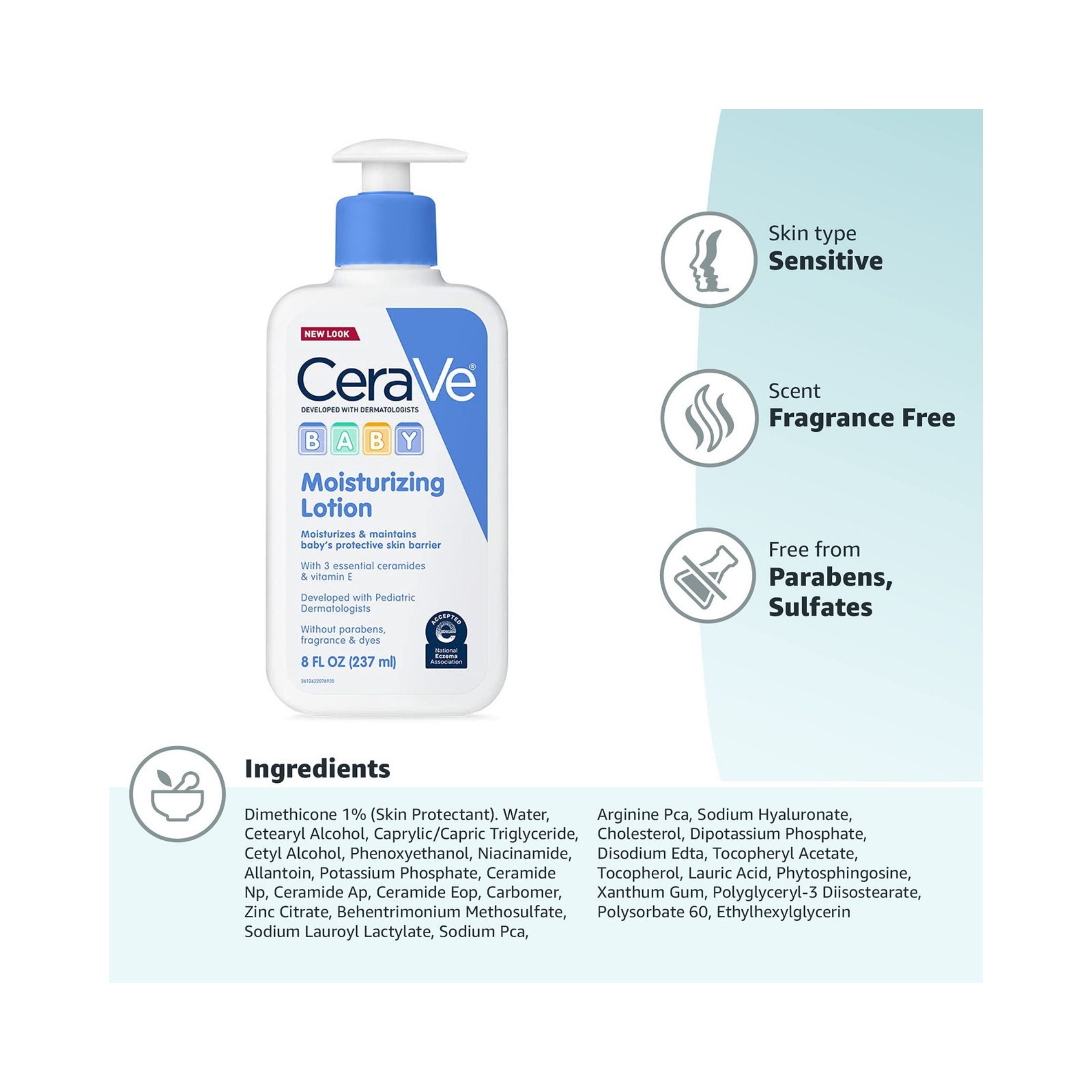 Loreal Acd Mass CeraVe Moisturizing Baby Lotion - 8 Oz