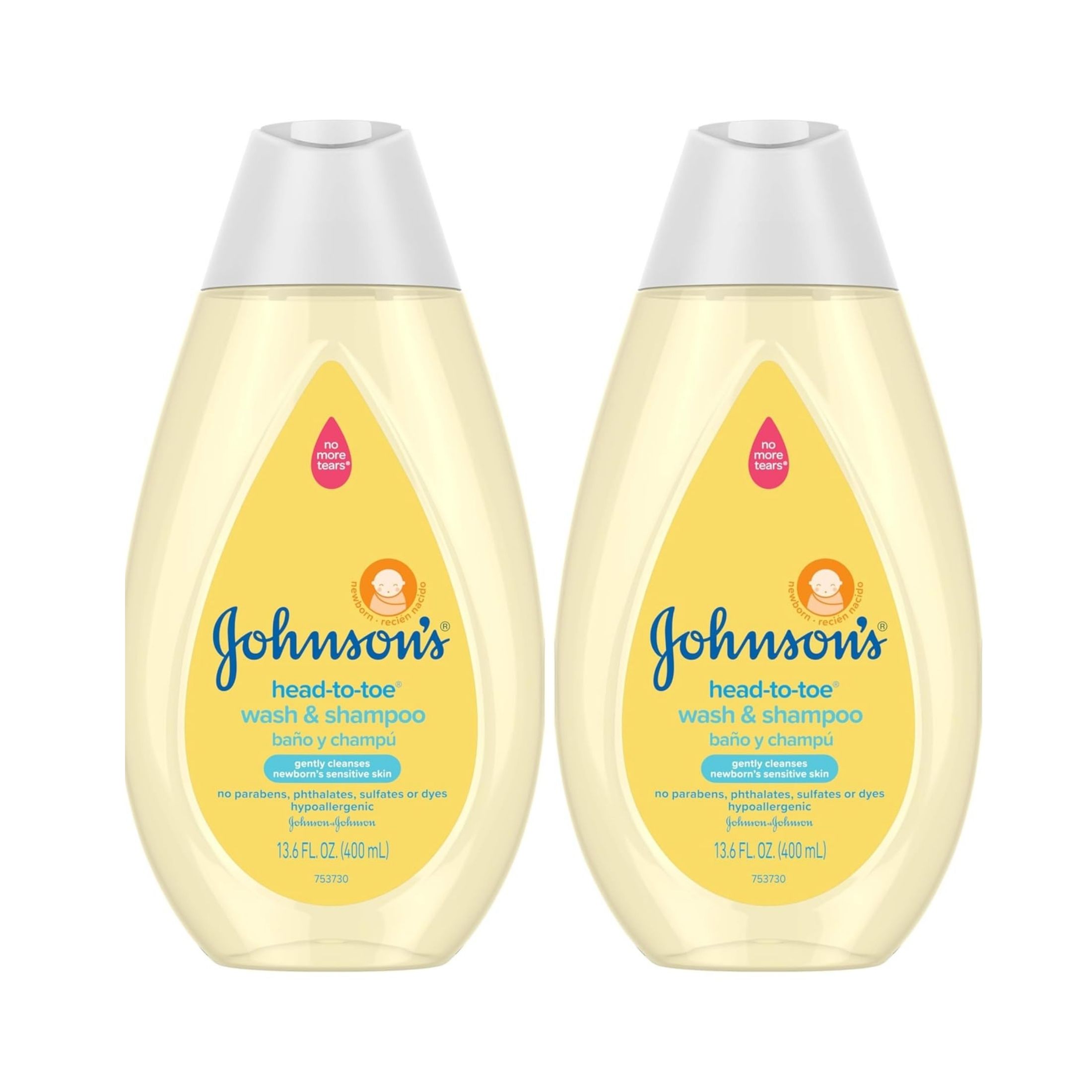 Johnson's Baby Wash & Shampoo, Newborn 13.6 Fl Oz