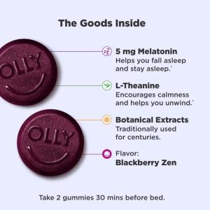 Olly Sleep, Extra Strength, 5 Mg, Gummies, Blackberry Zen