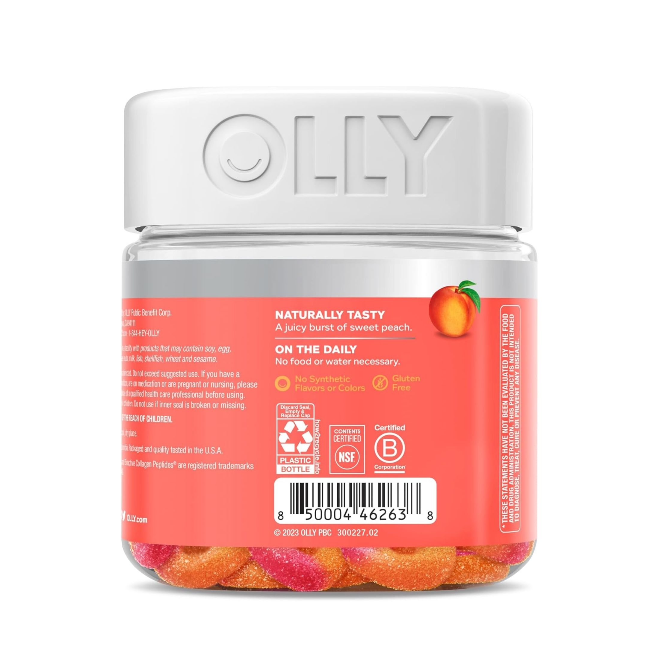 Olly Collagen Gummy Rings Peach Bellini