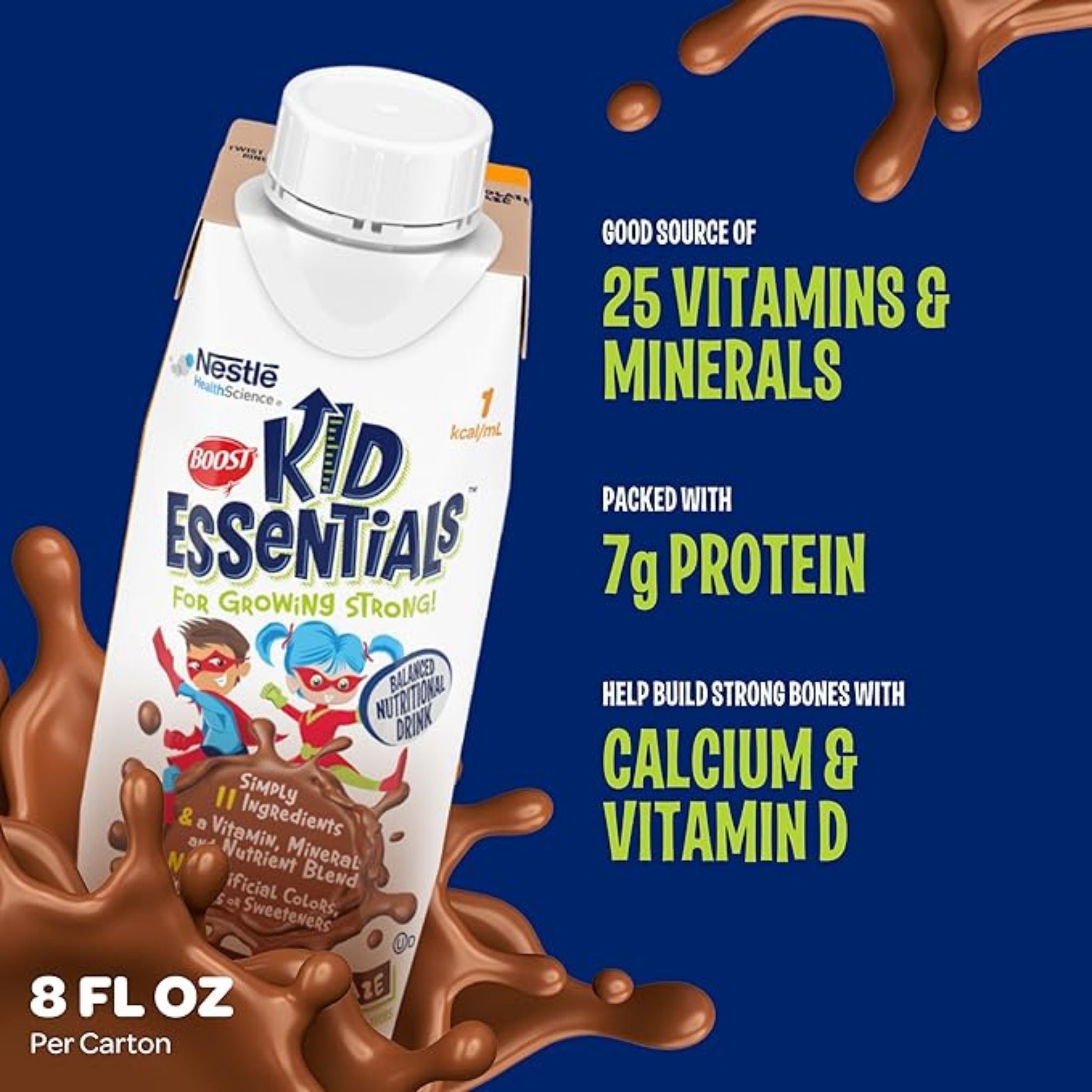 Nestlé Health Science Boost Kid Essentials Chocolate Craze 8 Fl. Oz. Aseptic Pack