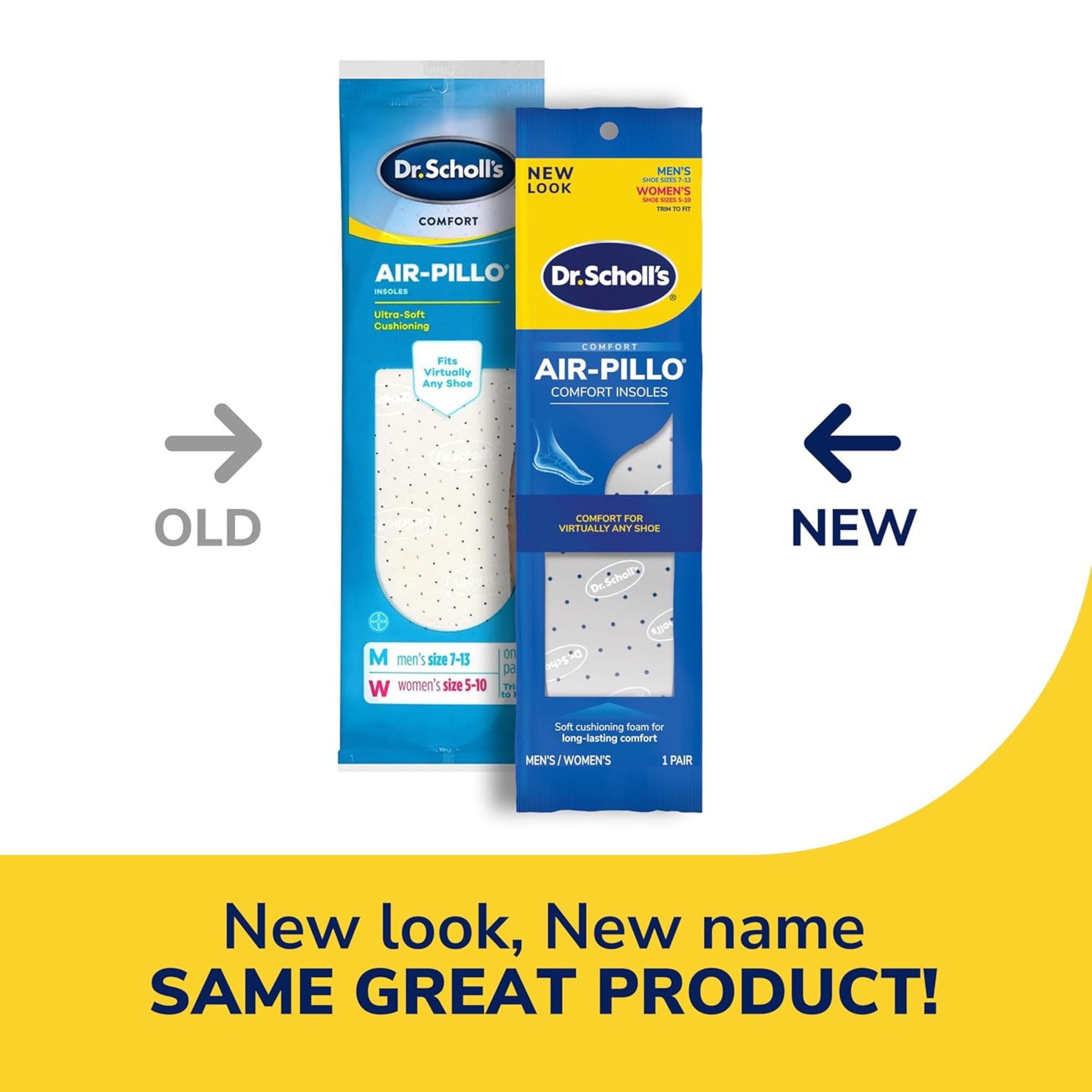 Dr. Scholl's Comfort Air Pillo Insoles Unisex 1 Piar