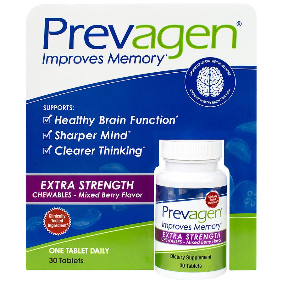 Prevagen Improves Memory, Mixed Berry Flavor, Extra Strength, Chewables, Tablets