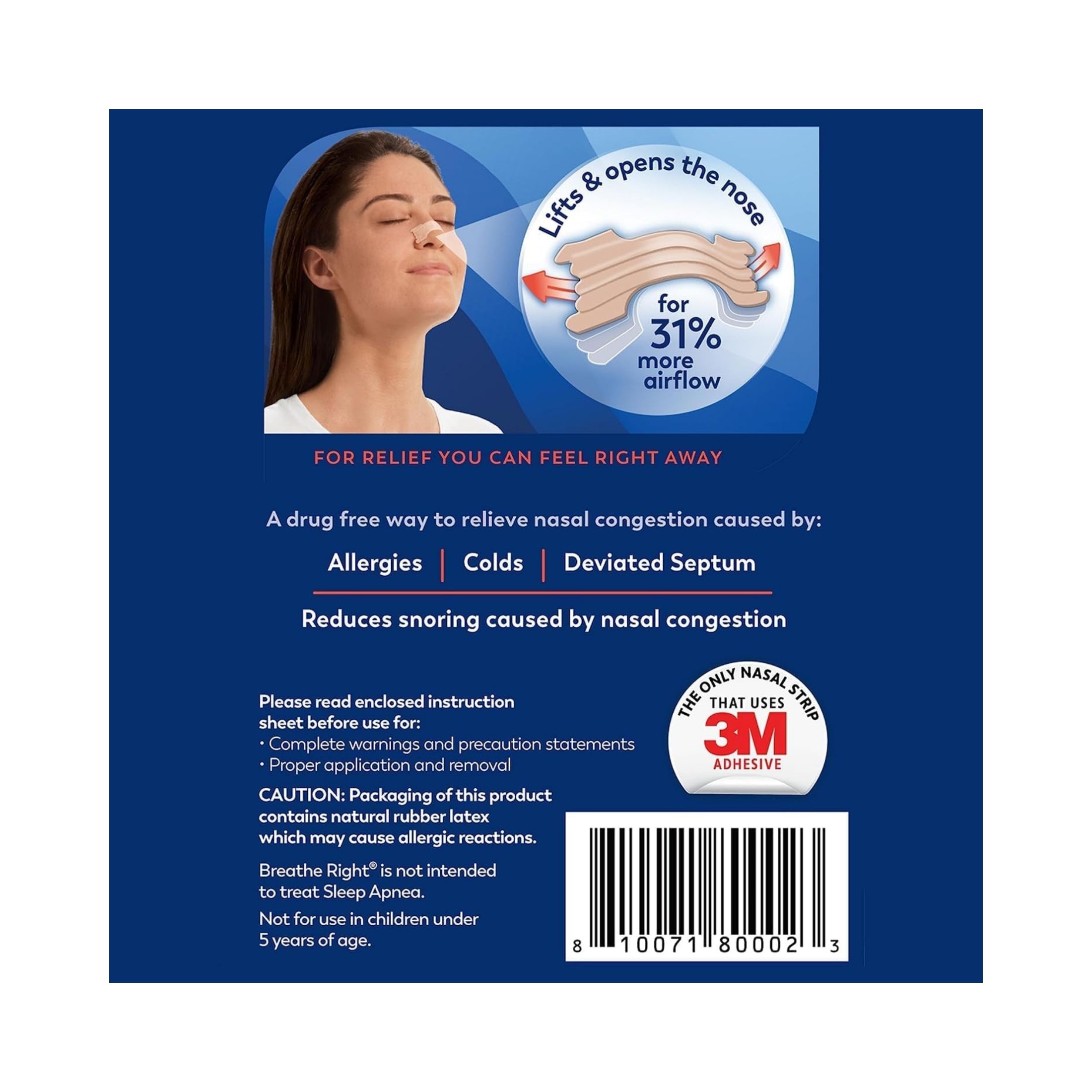 Breathe Right Extra Strength Nasal Strips - Tan