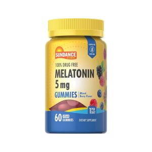 Sundance Vitamins Melatonin Vegan Gummies Natural Mixed Berry Flavor