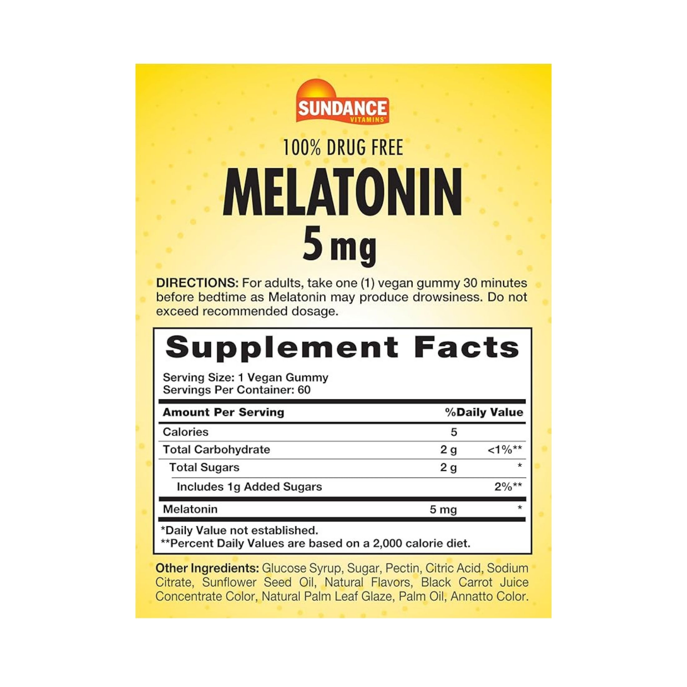Sundance Vitamins Melatonin Vegan Gummies Natural Mixed Berry Flavor