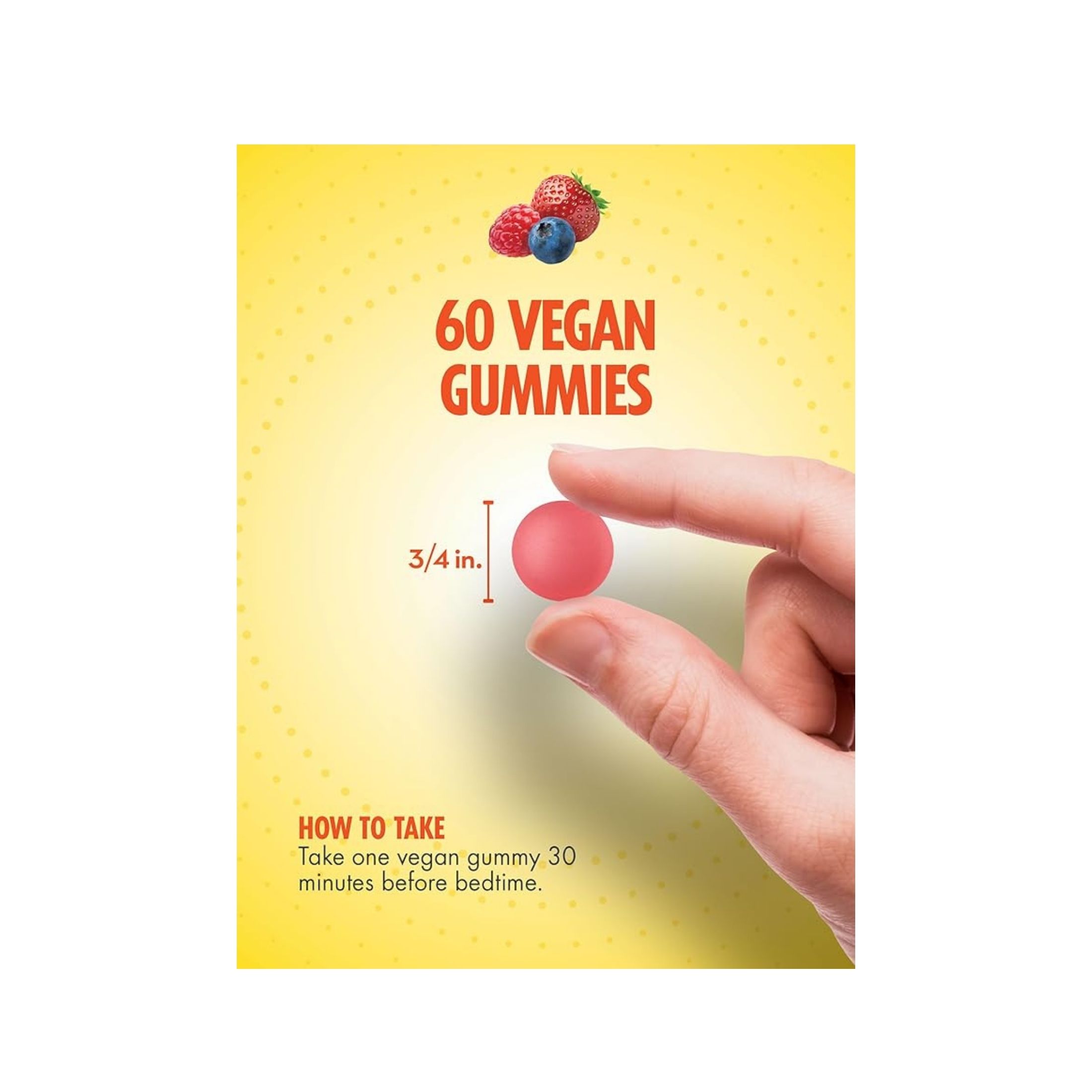 Sundance Vitamins Melatonin Vegan Gummies Natural Mixed Berry Flavor