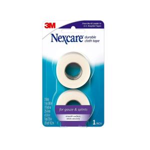 Nexcare Durapore Durable Cloth Tape 1 Inch X 10 Yards, (Pack Of 2), From The #1 Leader In U.S. Hospital Tapes