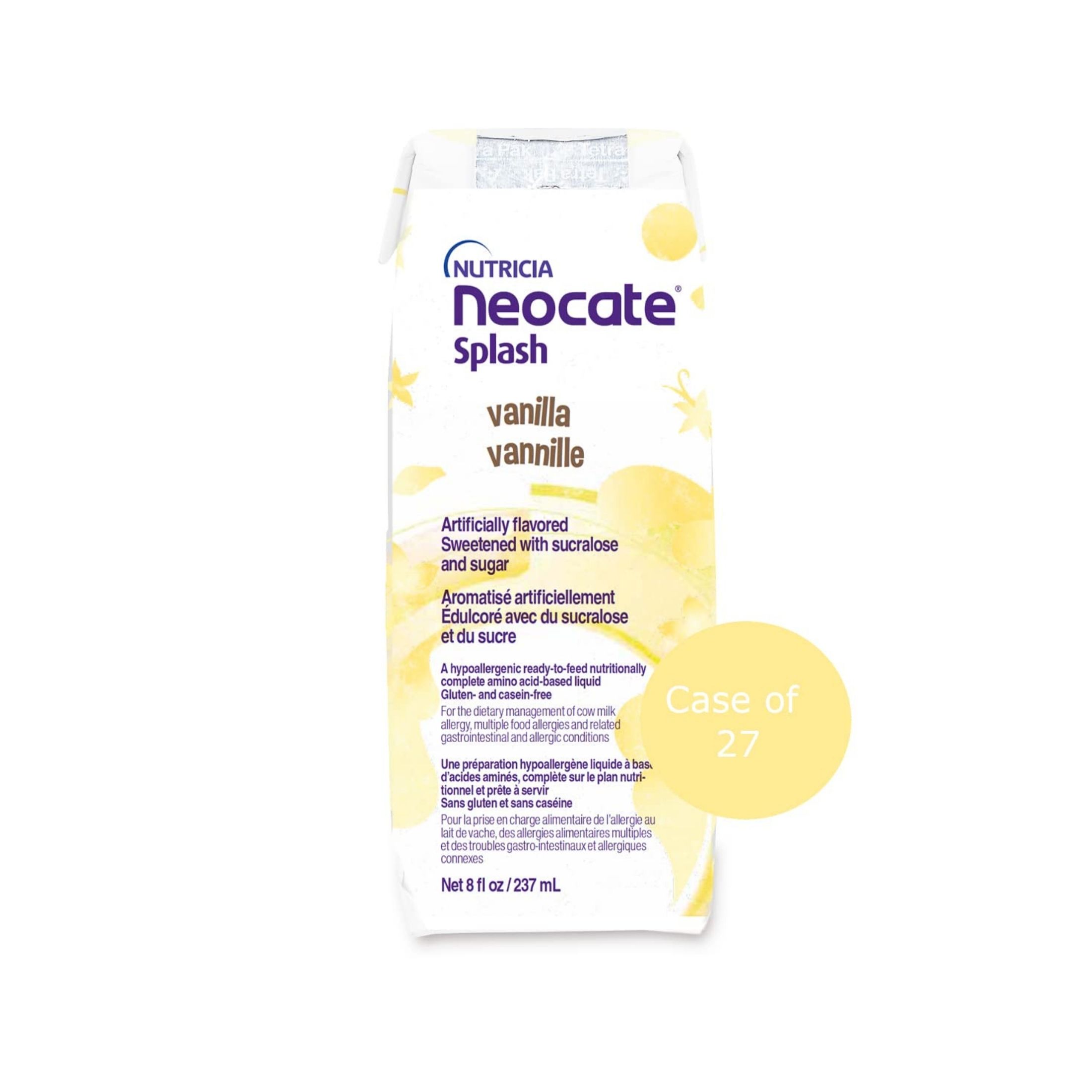 Neocate Splash - Ready-to-Feed Hypoallergenic Amino Acid-Based Toddler And Junior Formula - Vanilla - 8 Fl Oz