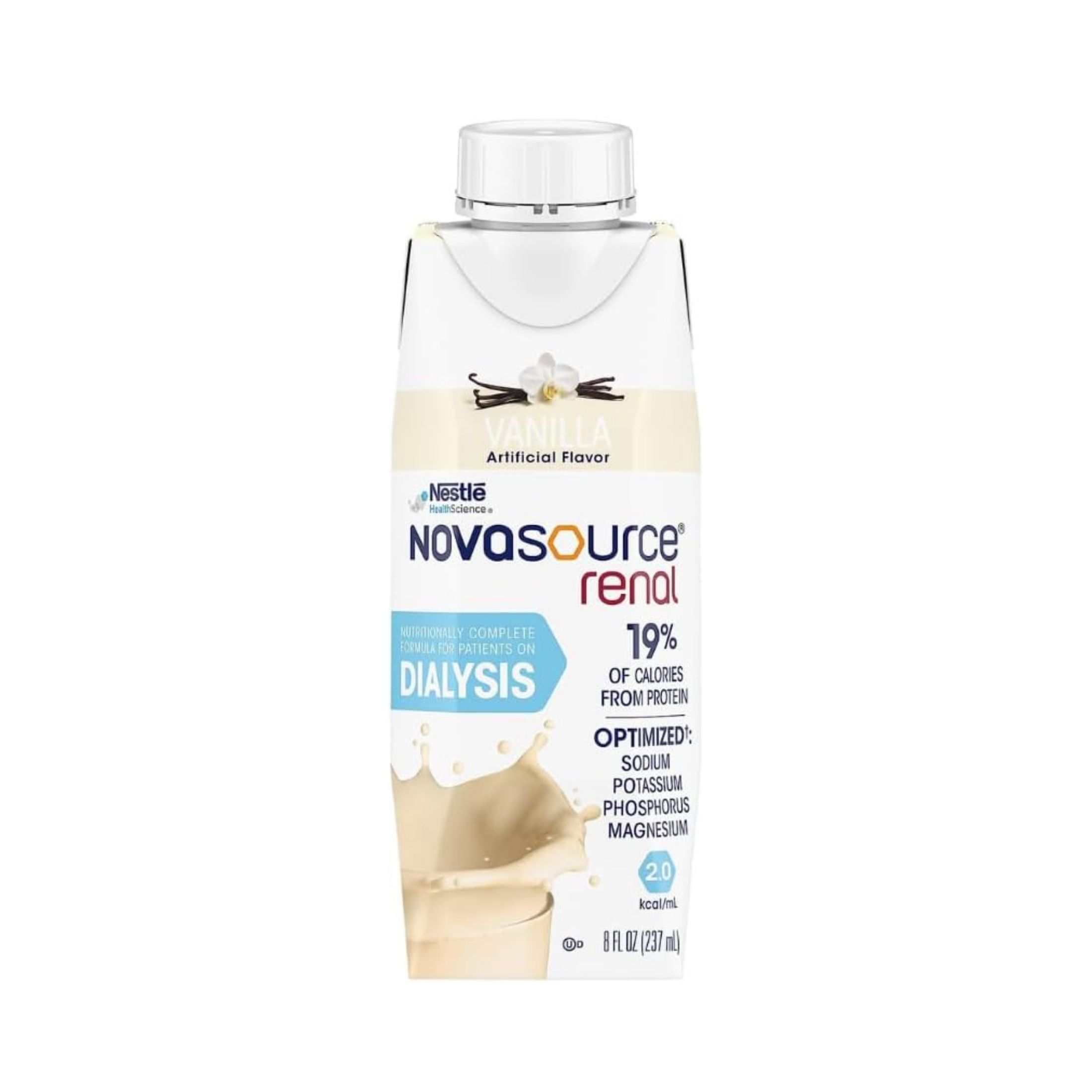Nestle Novasource Renal Vanilla, 8 Fluid Ounces, 24 Per Case