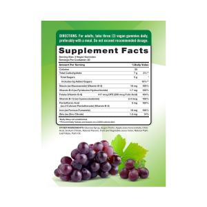 Nature's Truth Essential Iron + B-Vitamins & Zinc Vegan Gummies - Natural Grape Flavor 60ct