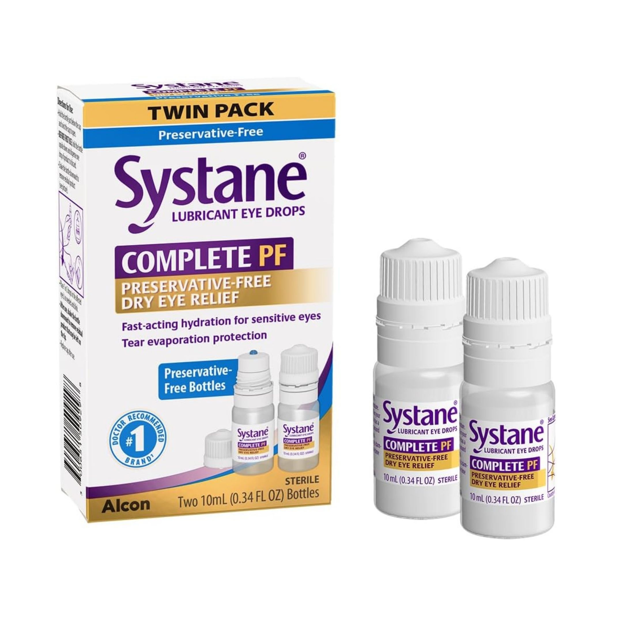 Systane Complete PF Lubricant Eye Drops 0.34 Fl Oz