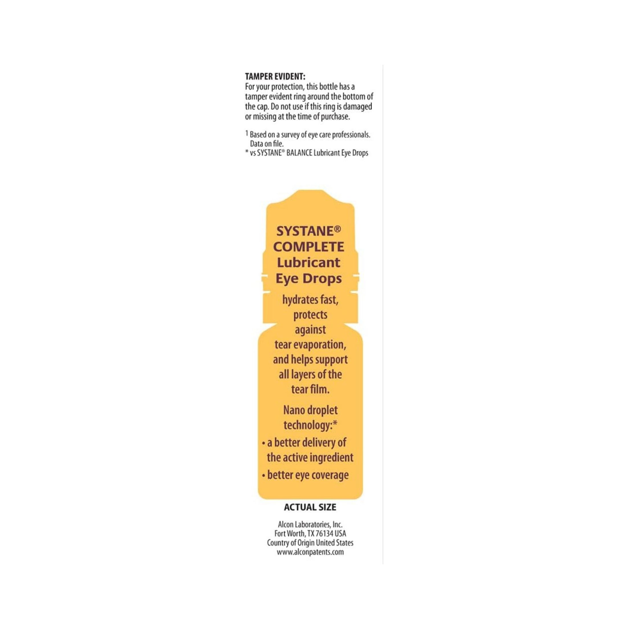 Systane Complete PF Lubricant Eye Drops 0.34 Fl Oz