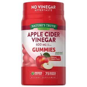 Nature's Truth Apple Cider Vinegar, Natural Apple, 200 Mg, 75 Vegan Gummies
