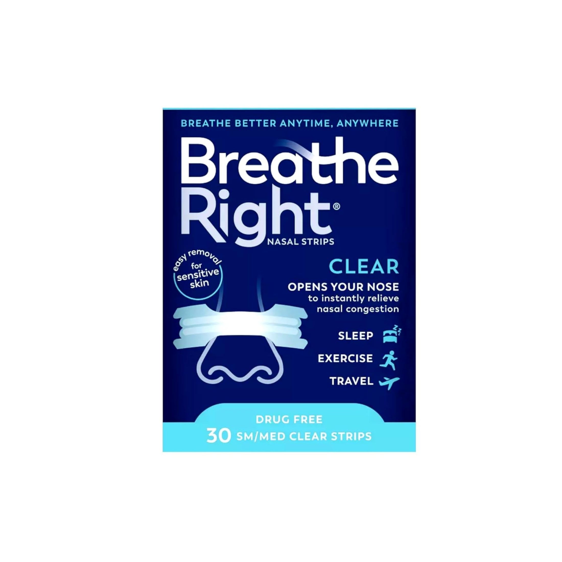 Breathe Right Nasal Strips Original Tan Small/Medium