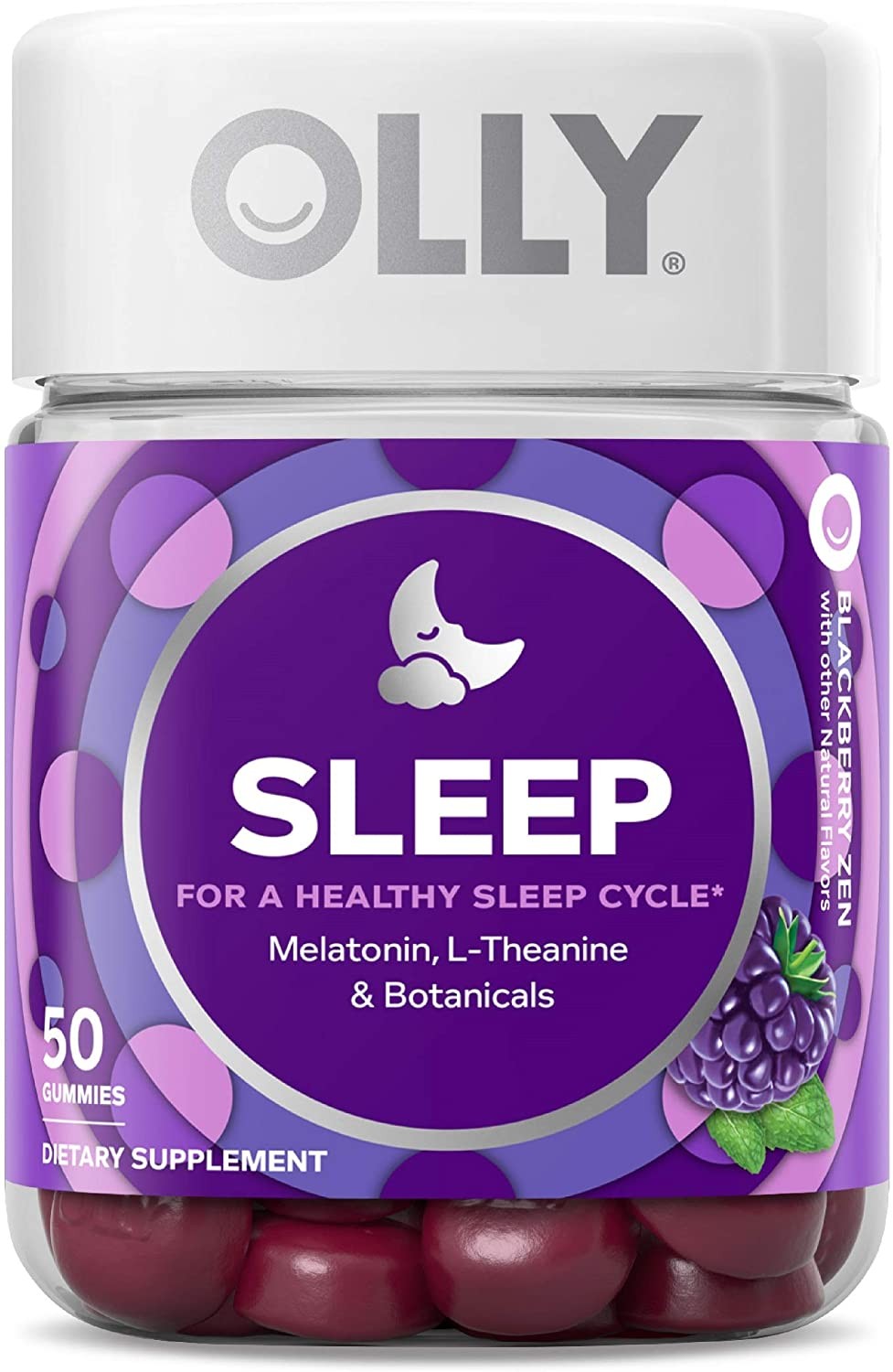 Olly Restful Sleep Gummy Supplements, Blackberry Zen