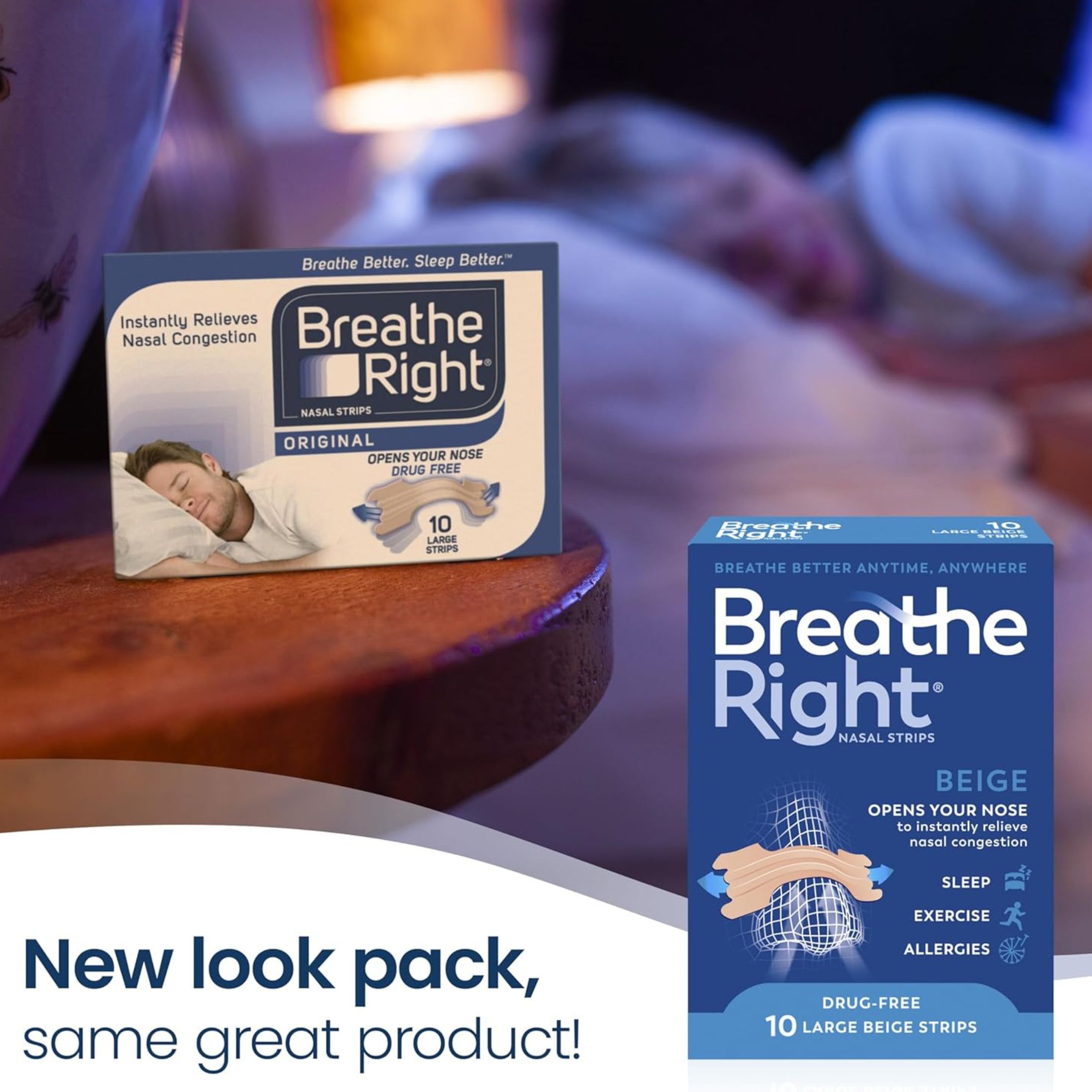 Breathe Right Nasal Strips, Original Clear, Small/ Medium