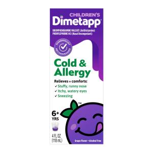 Dimetapp Cold & Allergy, Children's, 6+ Yrs, Grape Flavor 4 Fl Oz