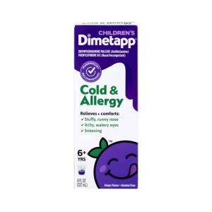 Dimetapp Cold & Allergy, Grape Flavor, Alcohol Free 8 Fl Oz
