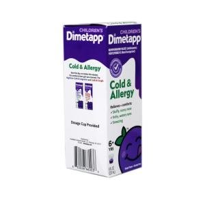 Dimetapp Cold & Allergy, Grape Flavor, Alcohol Free 8 Fl Oz