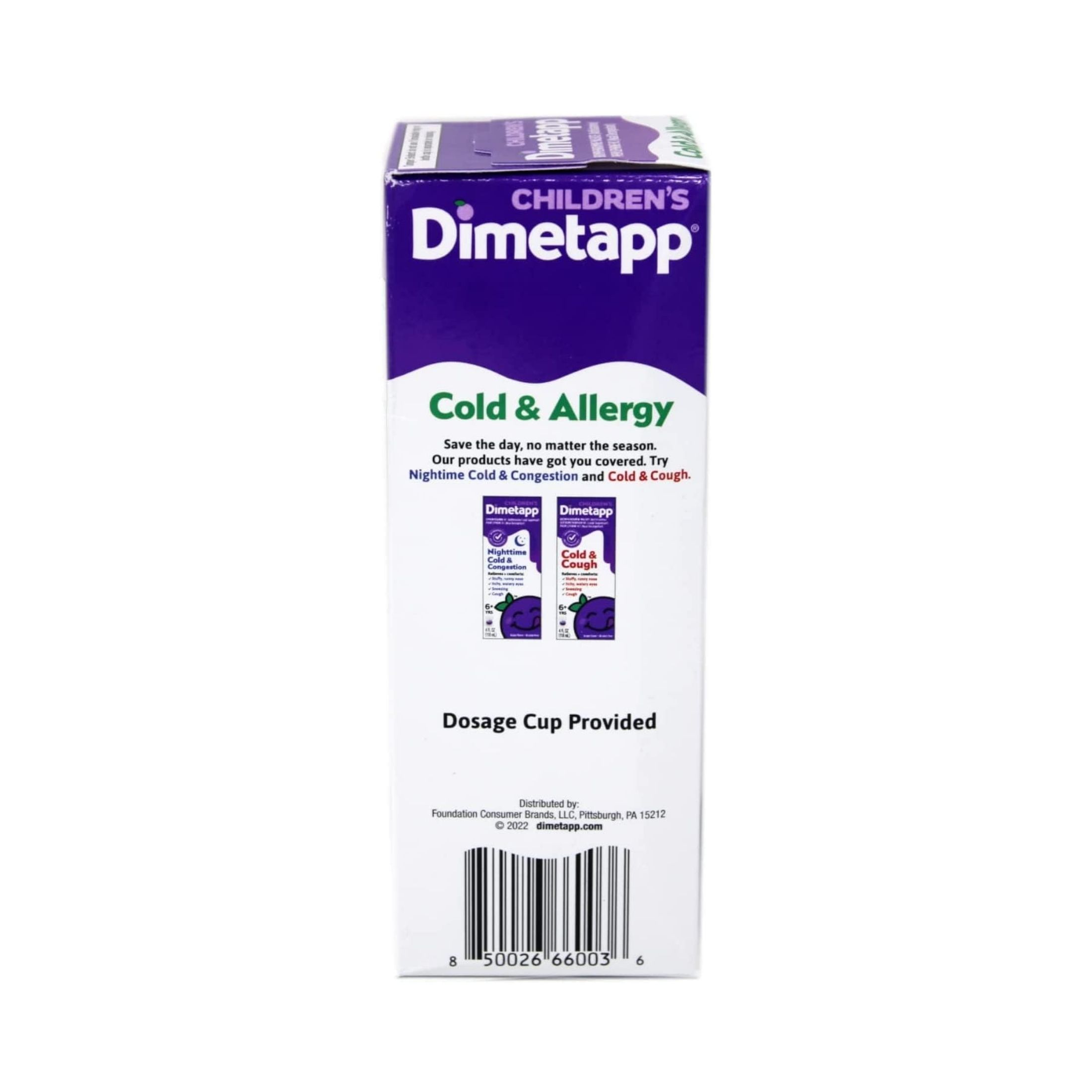 Dimetapp Cold & Allergy, Grape Flavor, Alcohol Free 8 Fl Oz