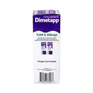 Dimetapp Cold & Allergy, Grape Flavor, Alcohol Free 8 Fl Oz