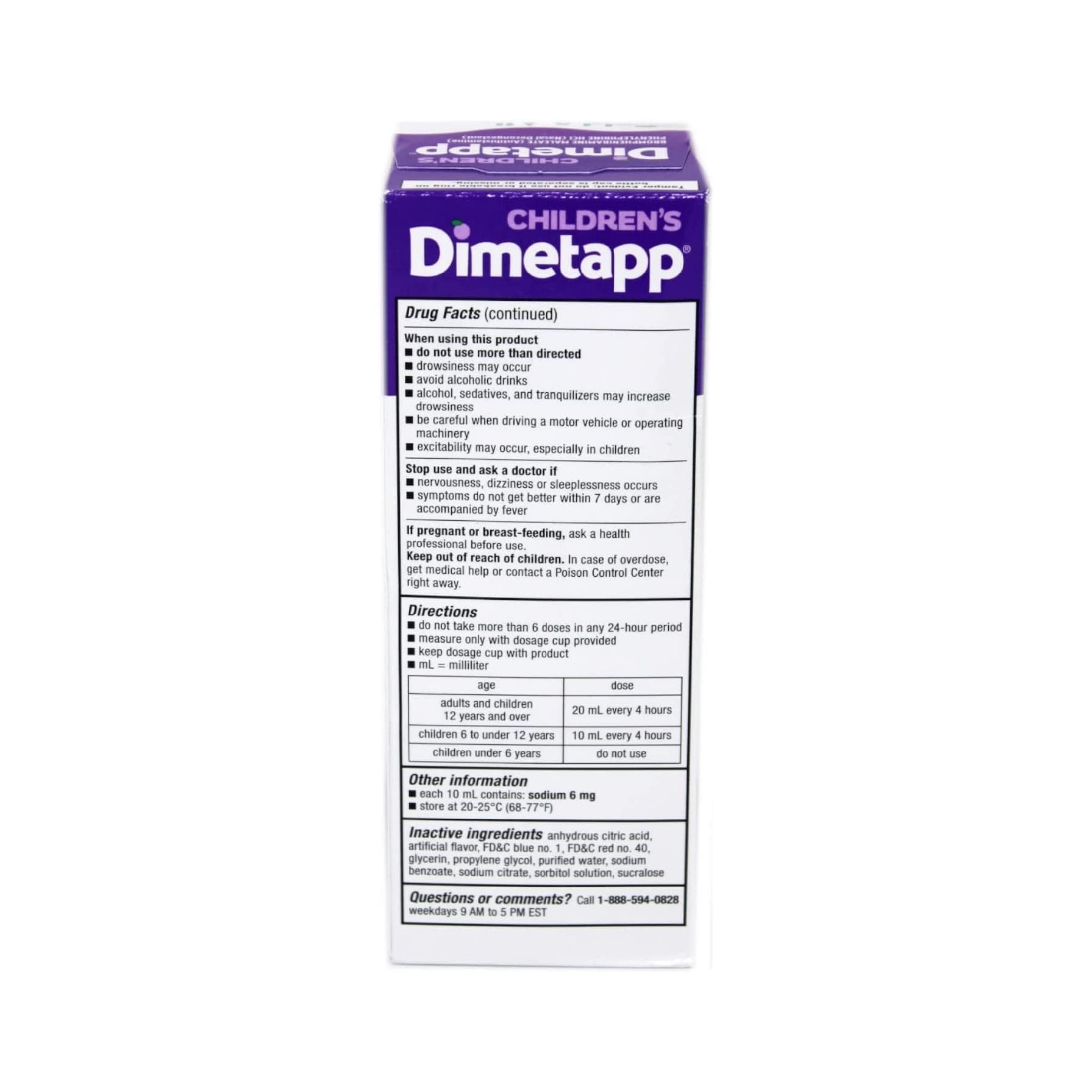 Dimetapp Cold & Allergy, Grape Flavor, Alcohol Free 8 Fl Oz