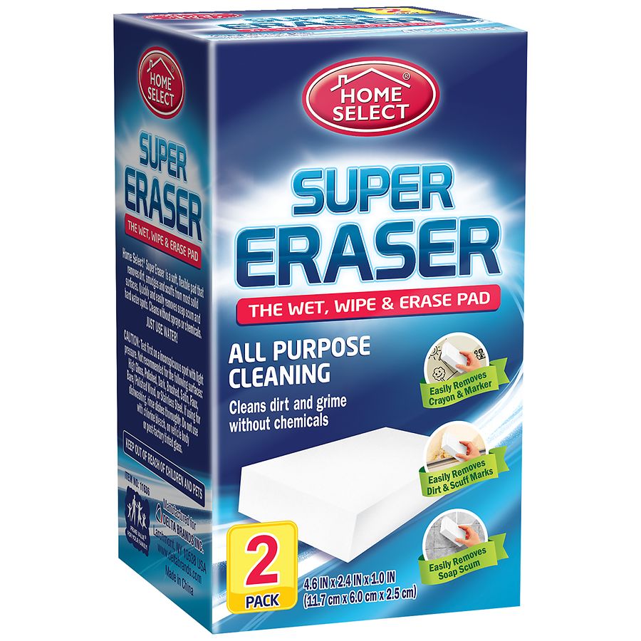 Home Select Super Eraser, All Purpose Cleaning, 2 Pack