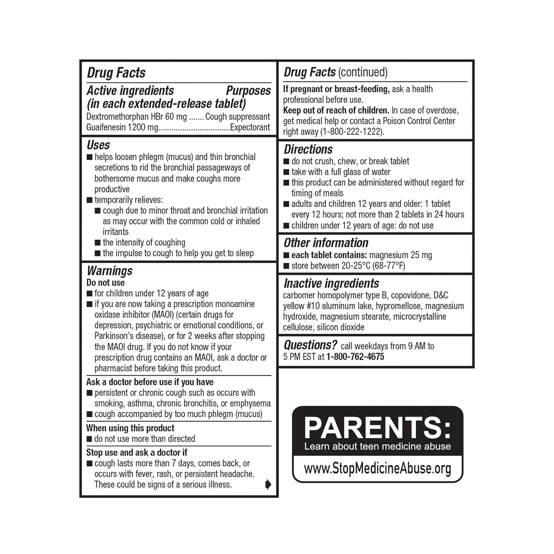 Robitussin Maximum Strength 12 Hour Cough And Mucus Relief Tablets