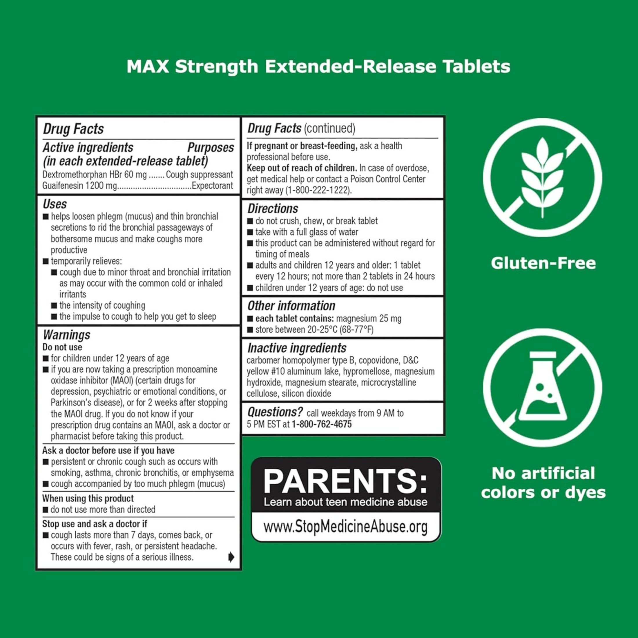 Robitussin Maximum Strength 12 Hour Cough And Mucus Relief Tablets