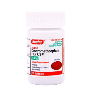 Rugby Robafen Cough Suppressant - 15 Mg - 60 Softgels (3 Pack) - Exp Date 09/2024