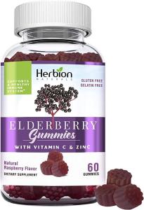 Herbion Naturals Elderberry Gummies With Vitamin C & Zinc - 60ct
