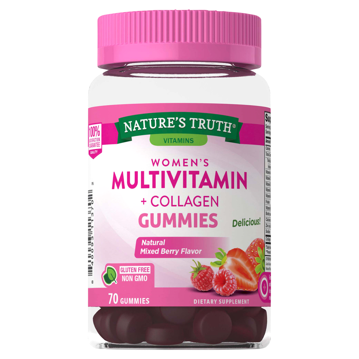 Nature's Truth Women's Multivitamin + Collagen Gummies - Natural Mixed Berry Flavor 70ct