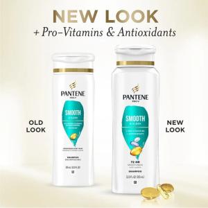 Pantene Smooth & Sleek 72 Hr Smoothness Shampoo 12 Fl Oz
