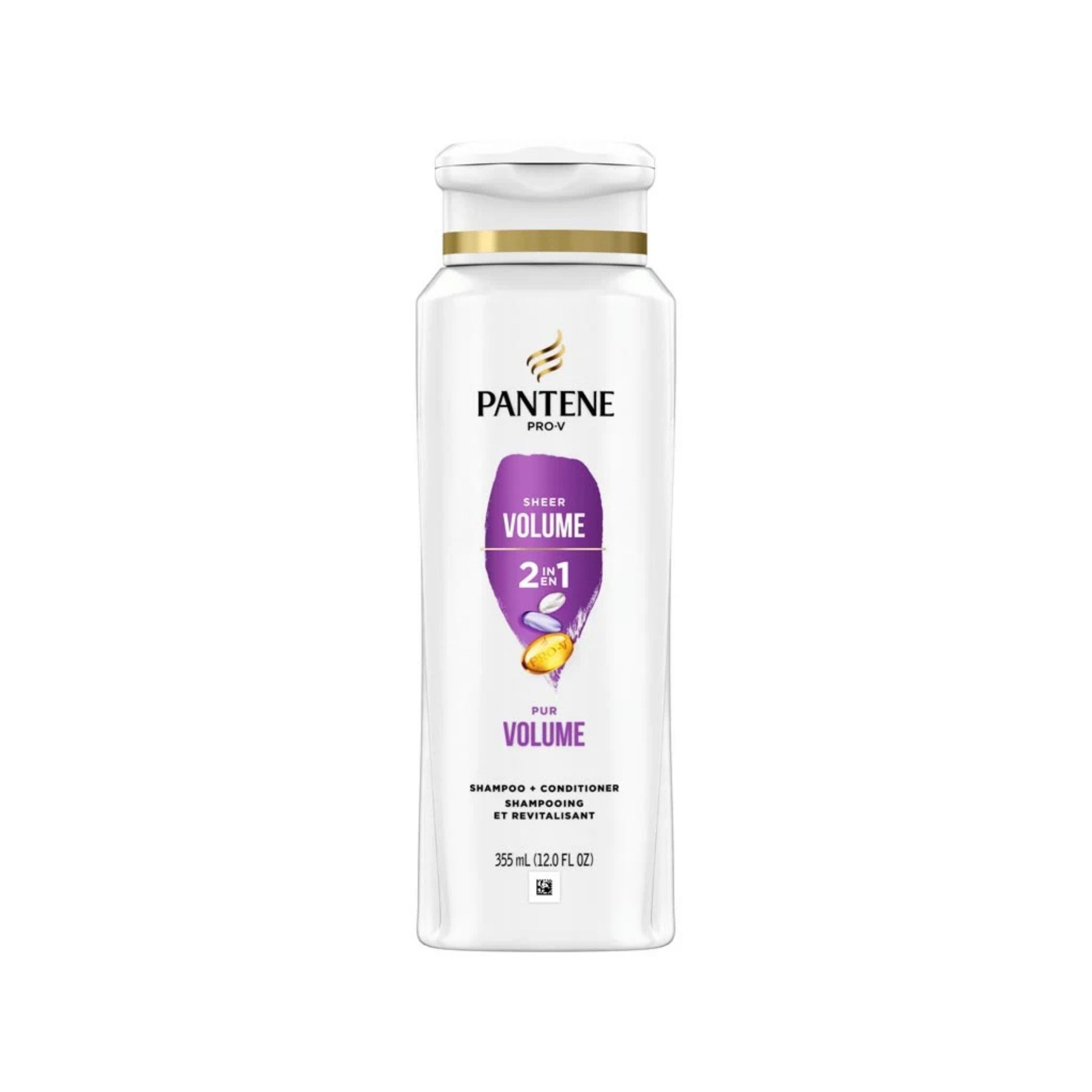 Pantene Shampoo + Conditioner, 2 In 1, Volume & Body 12 Fl Oz