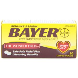 Bayer Aspirin, Genuine, 325 Mg, Coated Tablets