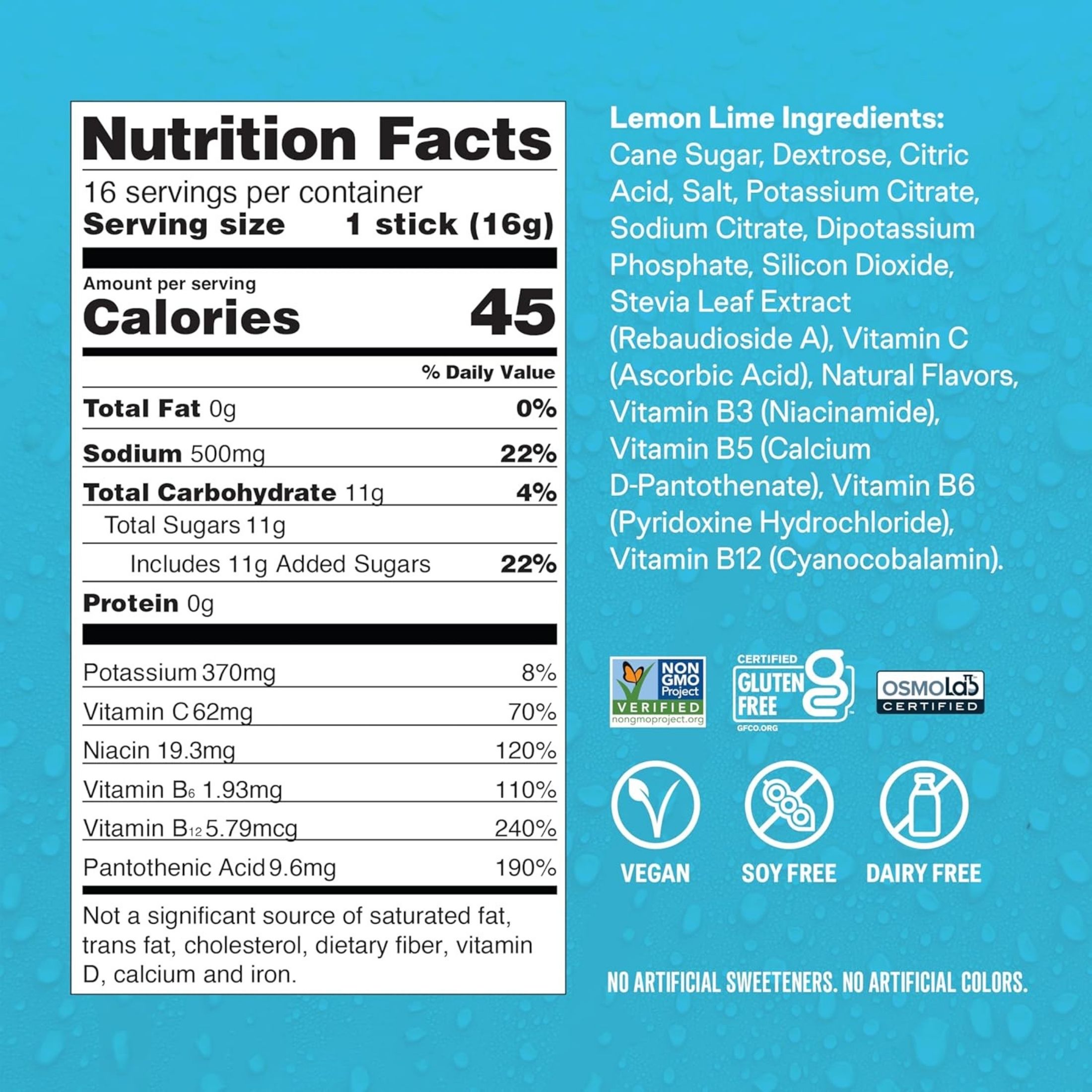 Liquid I.V. Electrolyte Drink Mix, Lemon Lime, Hydration Multiplier