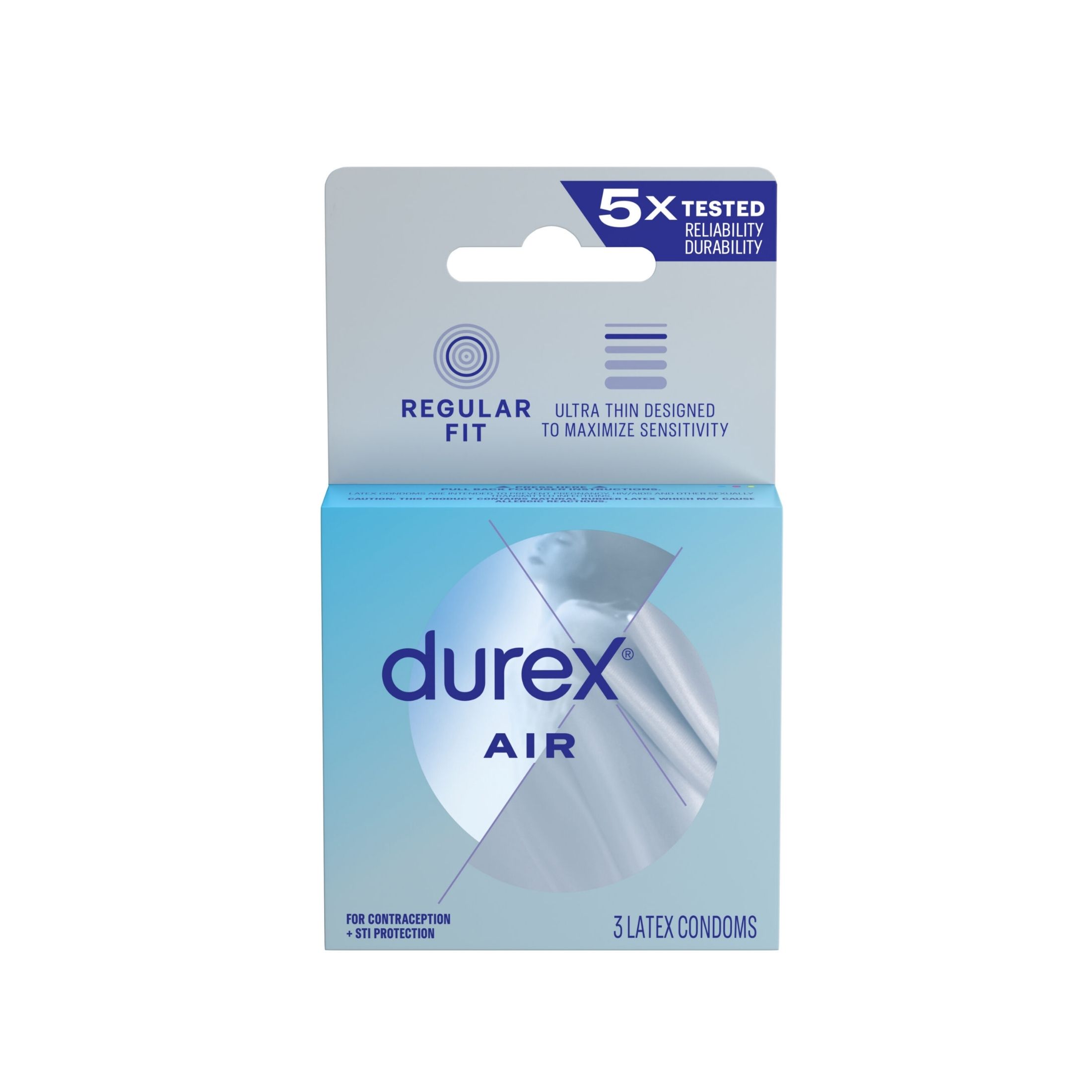 Durex Air Extra Thin, Transparent Natural Rubber Latex Condoms