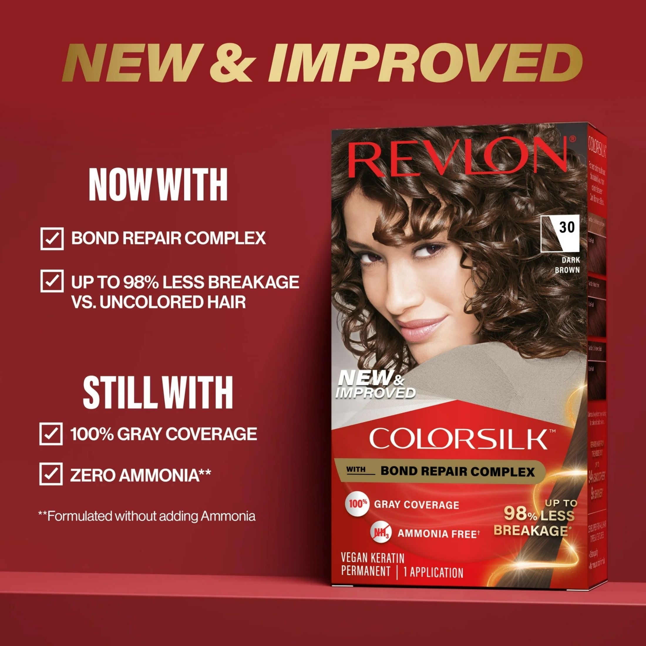 Revlon Colorsilk Beautiful Color Permanent Hair Color, 41 Medium Brown