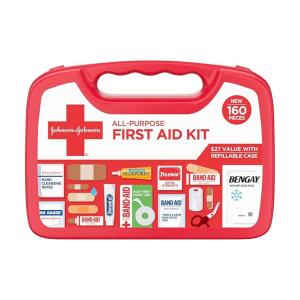 Johnson & Johnson All Purpose Compact 160-Piece First Aid Kit