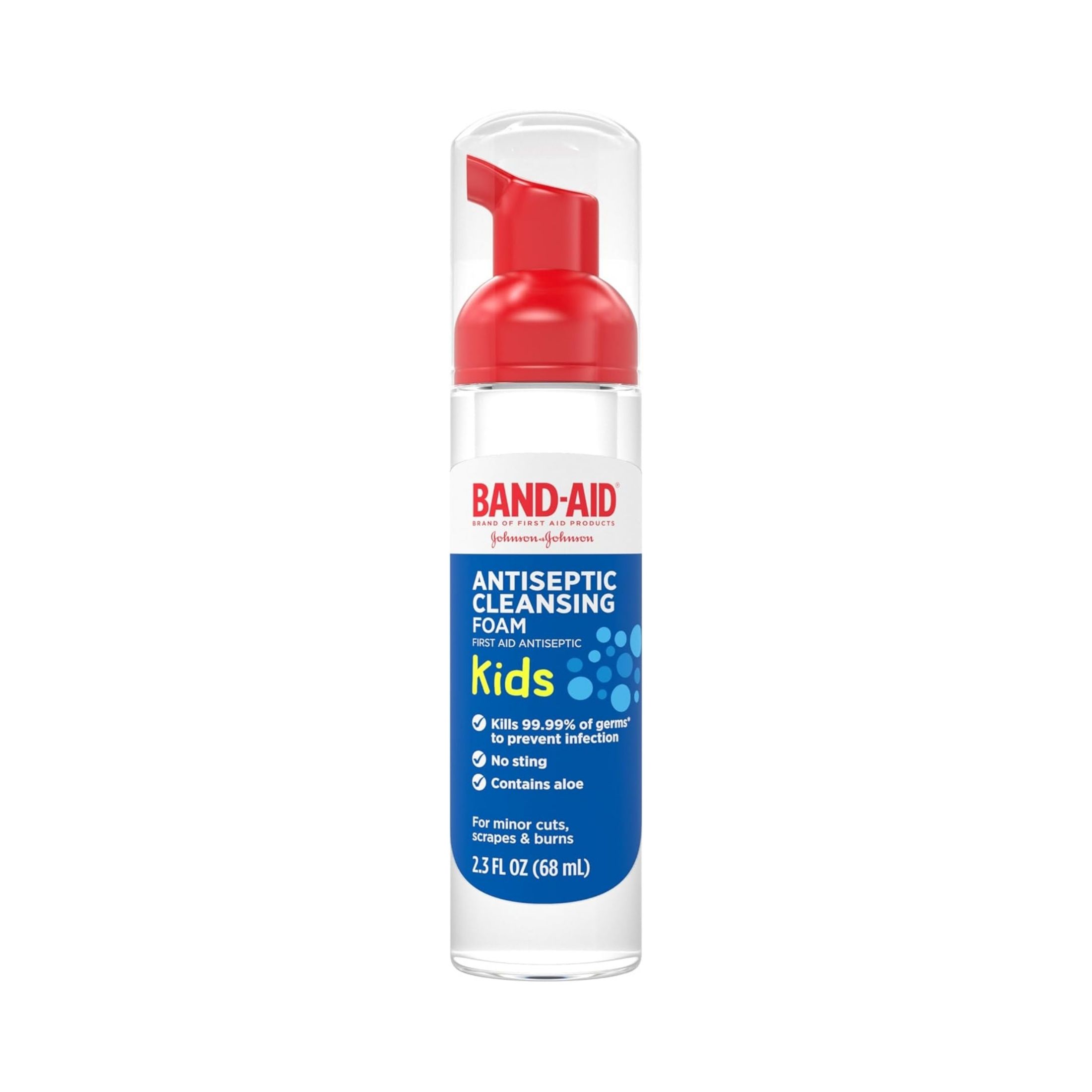 Band-Aid First Antiseptic Cleansing Foam For Kids, 2.3 Oz